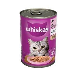 Whiskas Adult Wet Cat Food Salmon in Jelly 400g Tin