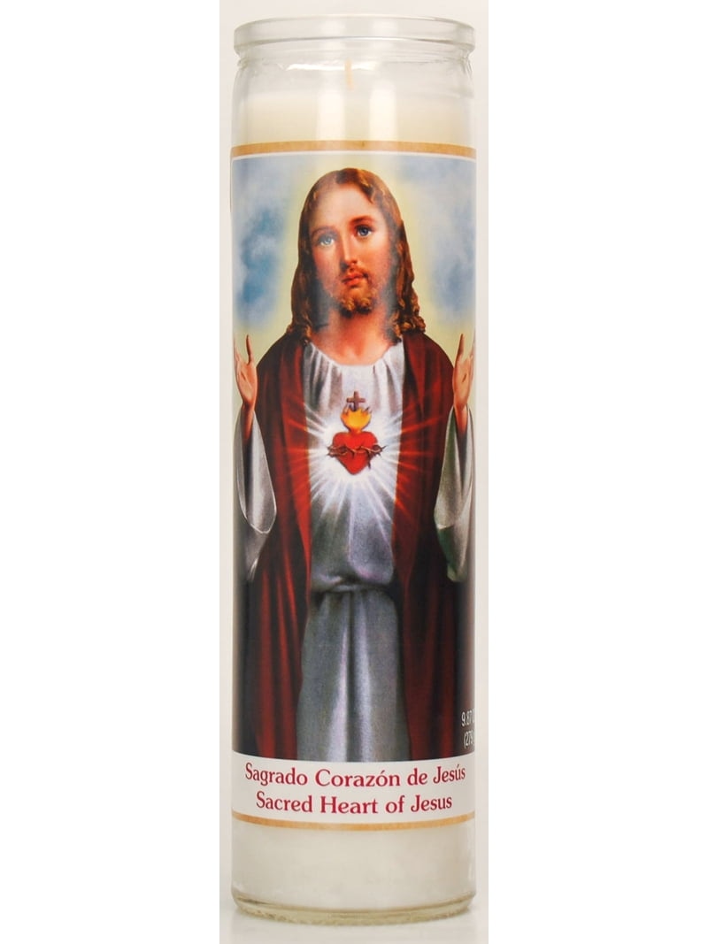 PRAYER CANDLE SACRED HEART OF JESUS 8-INCH