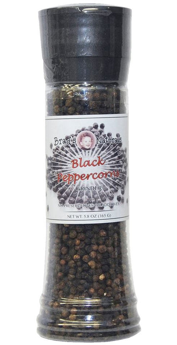 Brad's Organic Whole Black Pepper Grinder, 5.8 oz