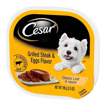 Cesar Classic Loaf in Sauce Grilled Steak Wet Dog Food 100g Tray