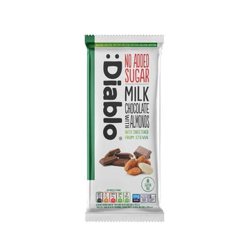 Diablo No Added Sugar Milk Chocolate with Almonds 75g