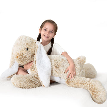 Holiday Home Jumbo Easter Bunny Plush, Tan, 36 in