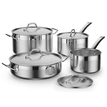 Gibson Home Bransonville 7-Piece Stainless Steel Cookware Set