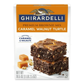 Ghirardelli Caramel Walnut Turtle Premium Brownie Mix, 18.5 oz (531g)