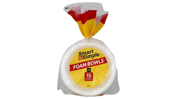 Home Smart Foam Bowls, 20 oz, 15 Count
