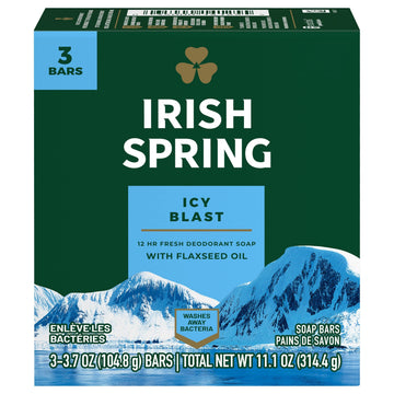 Irish Spring Icy Blast Bar Soap, 3 Pack (318.93g)
