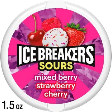 Ice Breakers Sours Mixed Berry & Strawberry Mints 1.5 oz