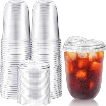 Home Select Hot & Cold Cups with Lids, 16 oz, 8 Count