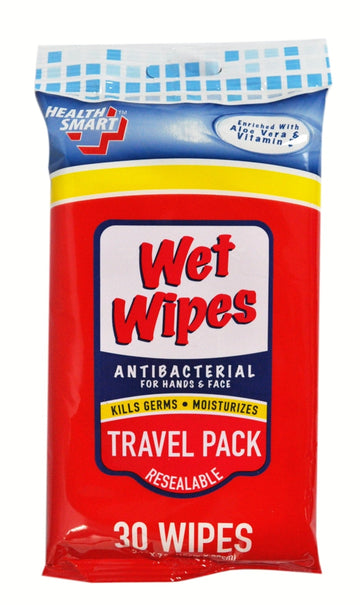 HealthSmart Antibacterial Wet Wipes 30 Sheets