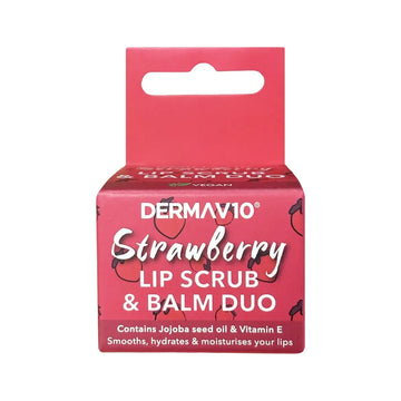 Derma V10 Strawberry Lip Scrub & Balm Duo 10g