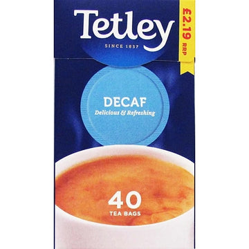 Tetley Decaf Tea 40 Bags 125g