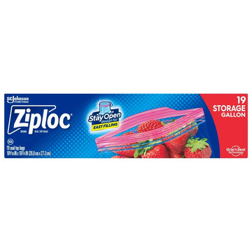 Ziploc Storage Gallon Bags with Grip 'n Seal Technology, 20 Count