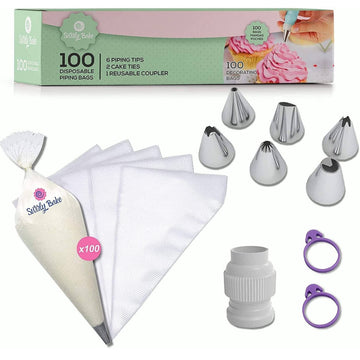 Swirly Bake 100 Disposable Piping Bags