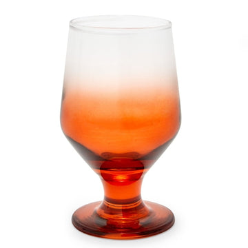 Incandescent Orange Ombre Glass Drinkware
