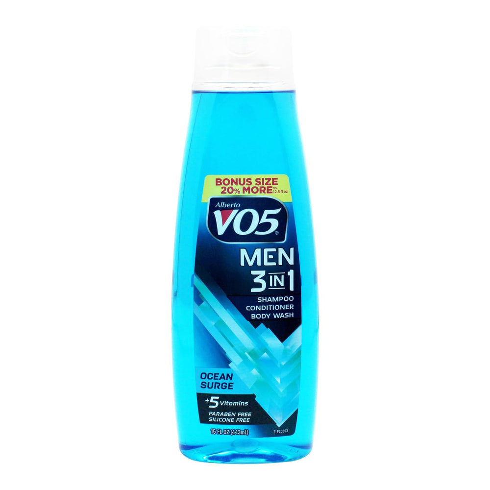 VO5 Men 3-in-1 Ocean Surge Shampoo, Conditioner & Body Wash, 443ml