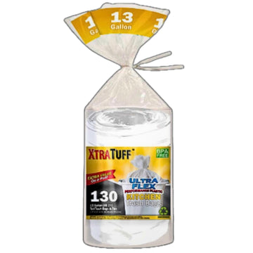 Xtra Tuff Tall Kitchen Drawstring Bags 13 Gallon 130 Count