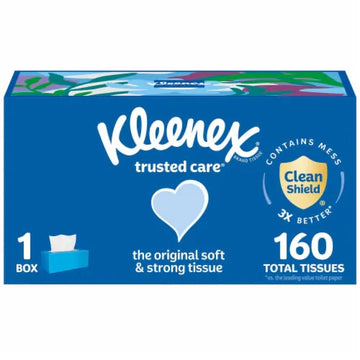 Kleenex Trusted Care Facial Tissues, 160 Tissues