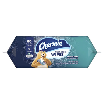 Charmin Flushable Wipes 2 Pack, 80 Wipes