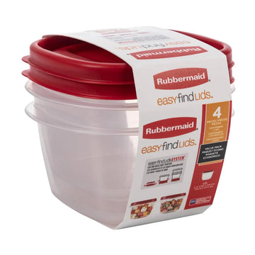 Rubbermaid Easy Find Lids Food Storage Containers, 4-Piece Set