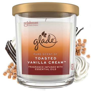 Glade Extra Large Scented Candle, Whipped Vanilla Cream, 454g