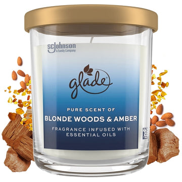 Glade Candlewood & Amber Scented Candle 454g