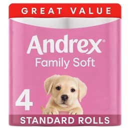 Andrex Family Soft Toilet Tissue 4 Rolls