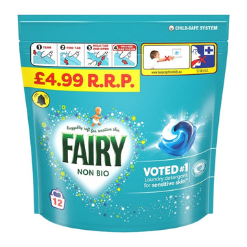 Fairy Non Bio PODS Washing Capsules, 12 Washes