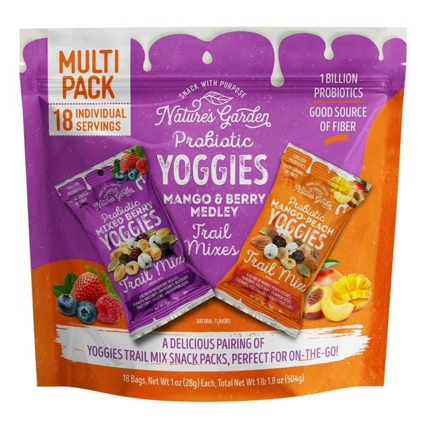 Nature's Garden Probiotic Yoggies Trail Mix Variety Pack, 18 Bags