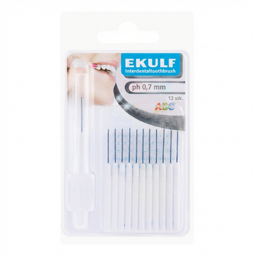 Ekulf Max White Interdental Toothbrushes, 0.7mm, 12 Count