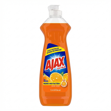 Ajax Orange Ultra Dish Soap: Washes Away Bacteria, Dissolves Grease, 366ml