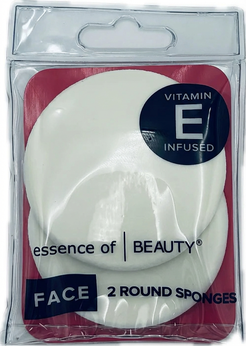 Essence Of Beauty 2 Round Face Sponges: Versatile for Makeup & Skincare