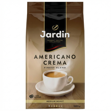 Jardin Americano Crema Finest Blend Gourmet Coffee Beans, Medium Roast, 1000G
