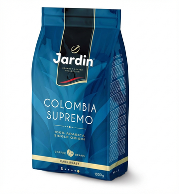 Jardin Colombia Supremo: 100% Arabica Single Origin Dark Roast Coffee Beans, 1000g