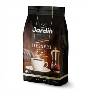 Jardin Dessert Cup Premium Arabica Blend Dark Roast Coffee Beans, 1000 G