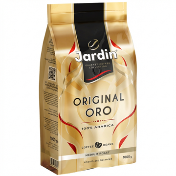 Jardin Original Oro 100% Arabica Coffee Beans, Medium Roast, Smooth & Balanced, 1000g
