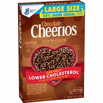 General Mills Cheerios Choco Cereal: Whole Grain, Gluten Free, Helps Lower Cholesterol, 14.3 Oz (405g)