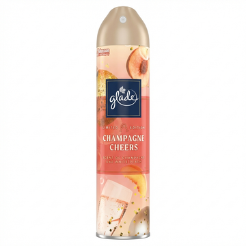 Glade Limited Edition Air Spray: Champagne Cheers, Scent of Champagne and White Peach, 300ml