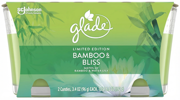 Glade Limited Edition Bamboo And Bliss Scented Candle, 192 G