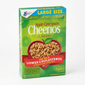 General Mills Cheerios Apple Cinnamon Cereal, 402g, Gluten Free, Heart Healthy, Rich in Vitamins & Fiber
