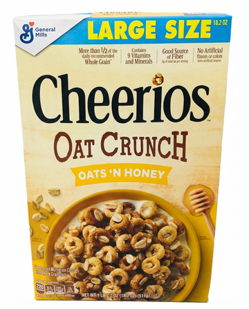 General Mills Cheerios Oat Crunch Oats 'N Honey Sweetened Multigrain Cereal, 515g