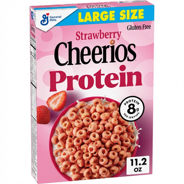 General Mills Strawberry Cheerios Protein Cereal, Gluten Free, 11.2 Oz