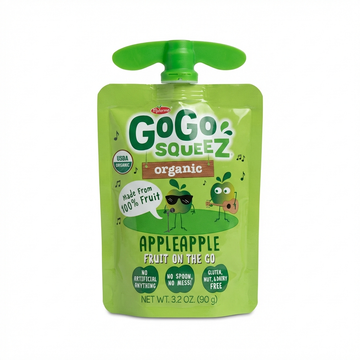 GoGoe SQUEEZ Organic Apple Fruit Pouch: 100% Fruit, Gluten, Nut & Dairy Free, 90G