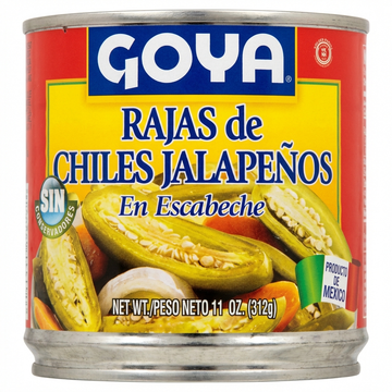 Goya Sliced Jalapeno Peppers In Escabeche, 312 g Jar