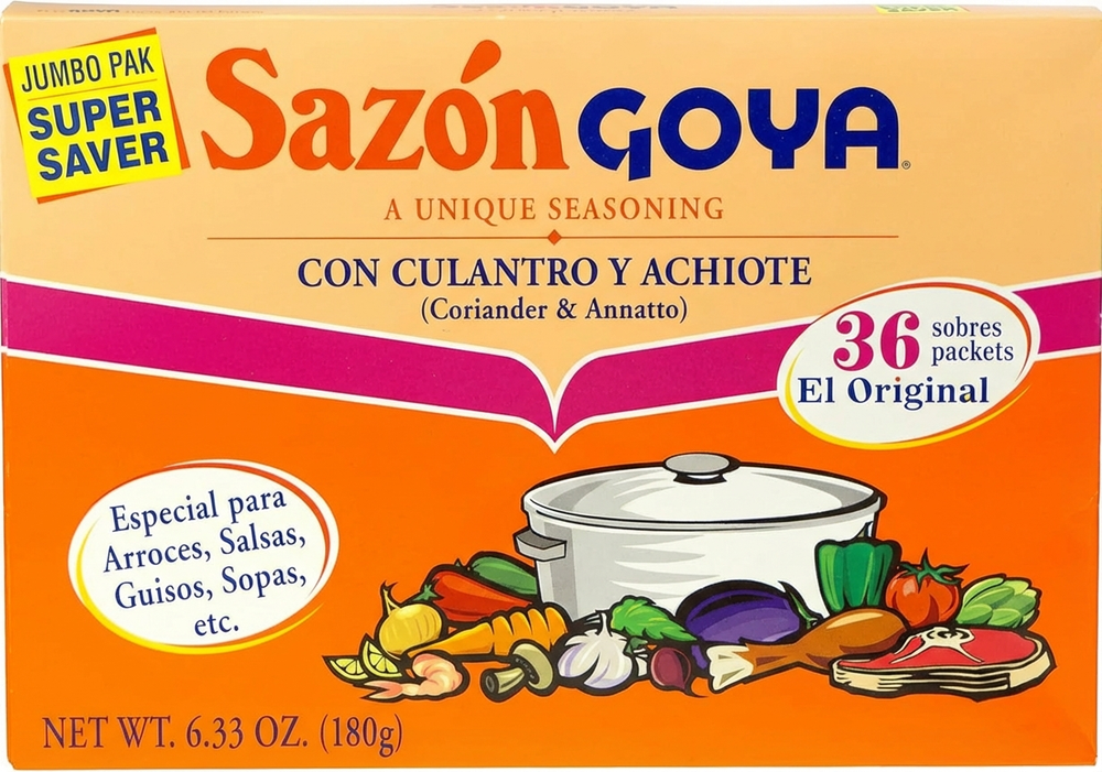 Goya Sazon Seasoning: Coriander & Annatto, 180G