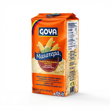 Goya Yellow Corn Masarepa: Pre-Cooked Corn Meal for Arepas, Empanadas, Hallacas - 1KG