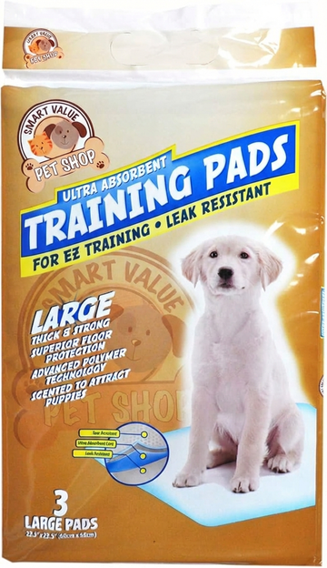 Value Pet Shop Ultra Absorbent Pet Training Pads, Large, 3-Count