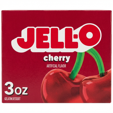 Jell-O Cherry Artificial Flavor Gelatin Dessert, 3 Oz (85g)