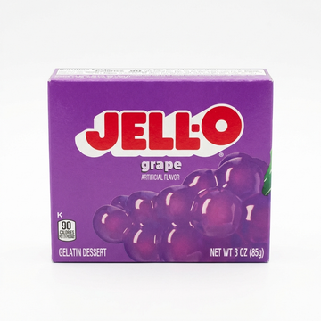 Jell-O Grape Artificial Flavor Gelatin Dessert: 85g, 90 Calories