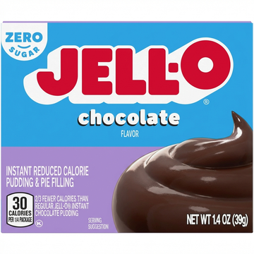 Jell-O Instant Zero Sugar Chocolate Pudding & Pie Filling: 39g, 30 Calories Per Serving