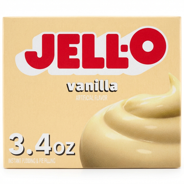 Jell-O Vanilla Instant Pudding & Pie Filling, 96g: Rich Artificial Vanilla Flavor